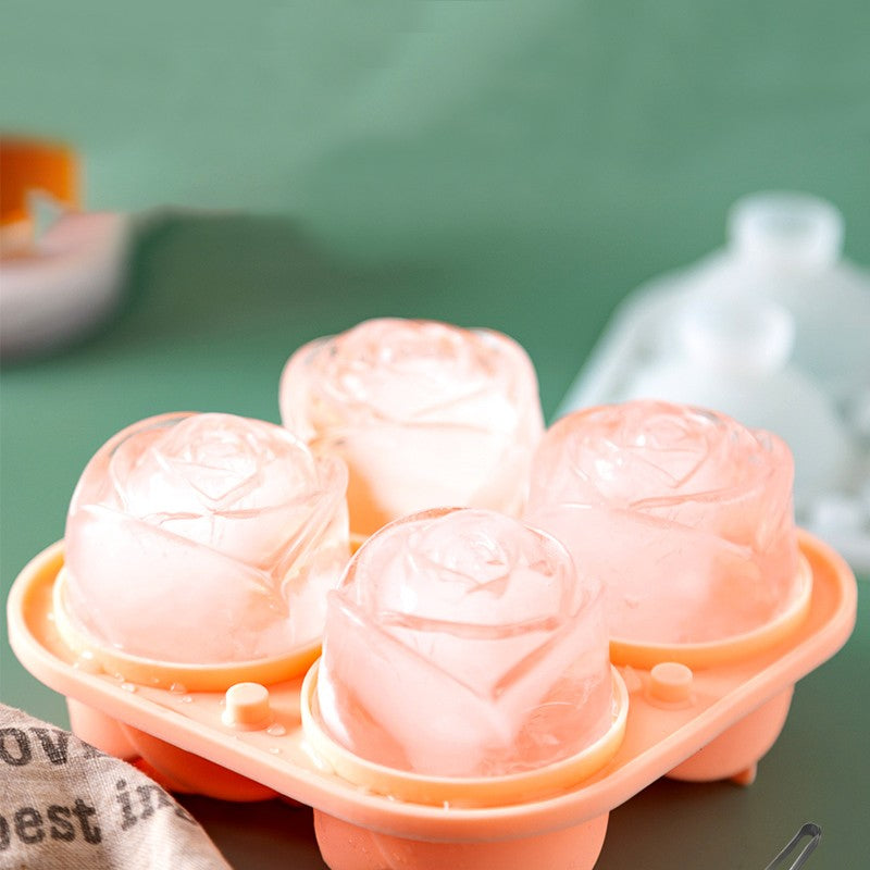 Brehn | Romantische Rosen-Eiswürfelschale, für Eis, Backen & mehr