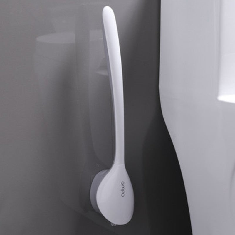 Brehn | Wandmontiertes WC-Bürsten-Set, mit Halter, weichen Borsten & ohne Bohren Installation