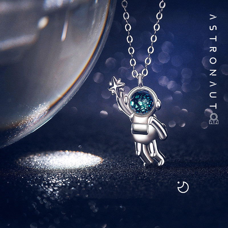 Brehn | Silber Astronauten Necklace, Schmuckgeschenke für Frauen