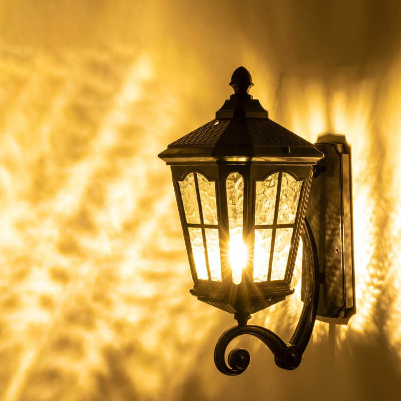 Europäische Outdoor-Laterne Aluminium Glas Wasserdicht 1-Licht Wand Sconce Lampe | Brehn