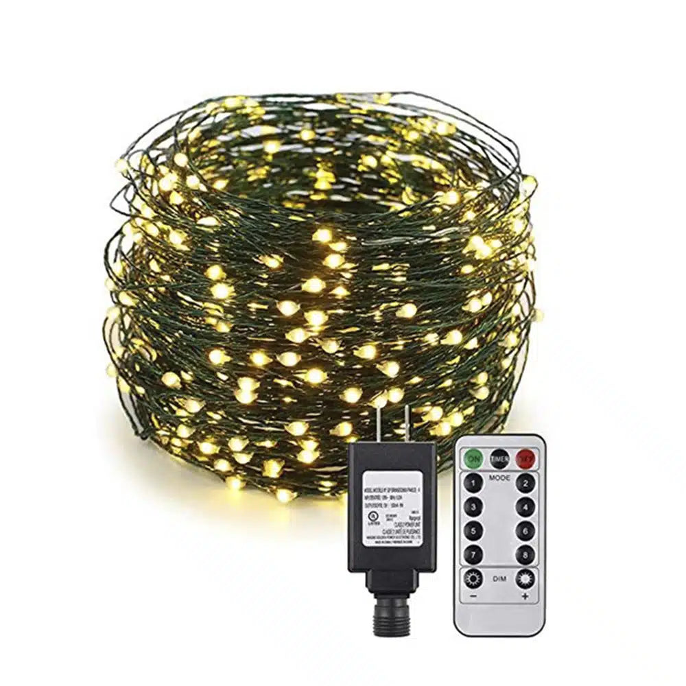 LED-Lichterkette mit Fernbedienung und 8 Lichteinstellungen – 30/40/50 Meter – | Brehn
