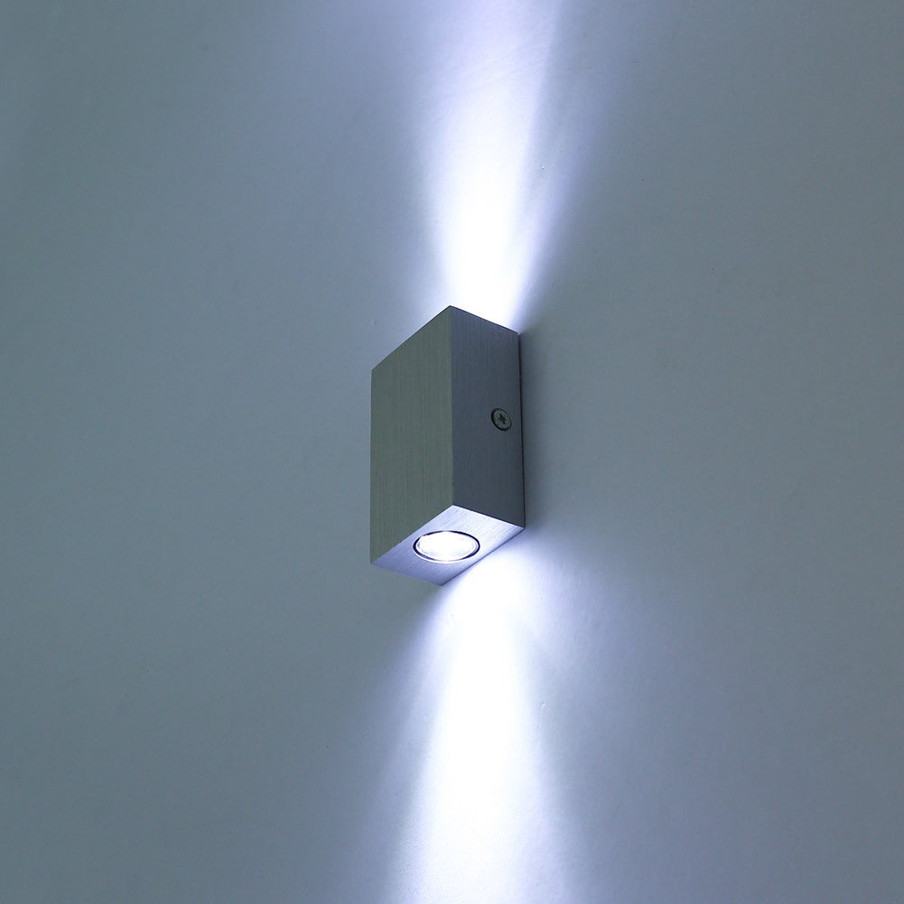 Moderne Einfachheit Wasserfest Aluminium Kubische LED Wandlampe Für Außenpatio | Brehn