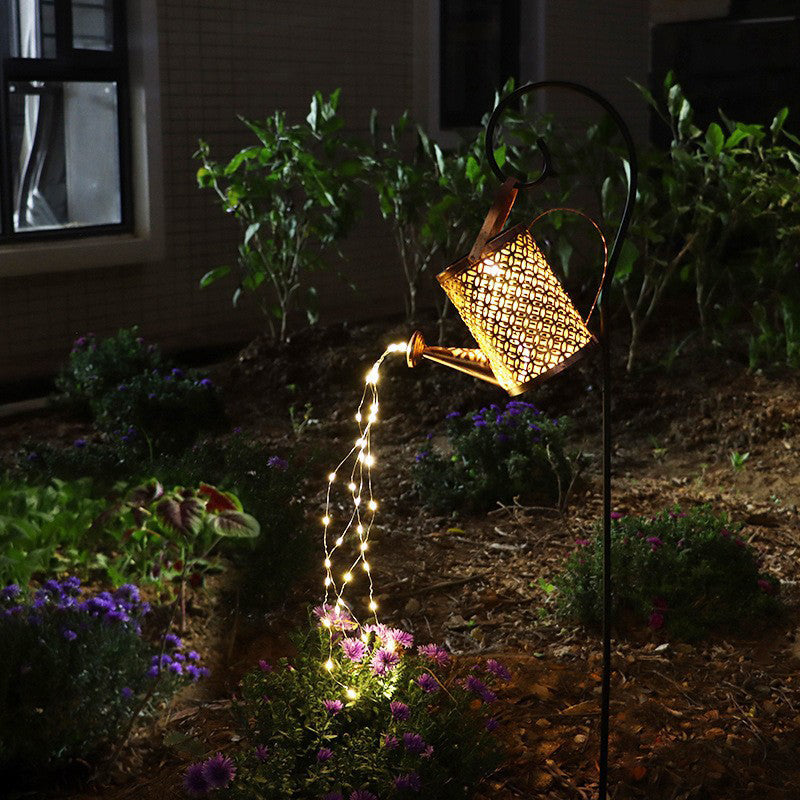 Zeitgenössische kreative Solar Teekanne Eisen LED Außenbeleuchtung für den Garten | Brehn