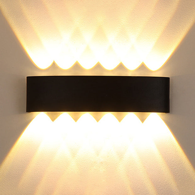 Moderne LED-Wandleuchte mit Bogenstrahler nach oben und unten, wasserdicht, für den Außenbereich