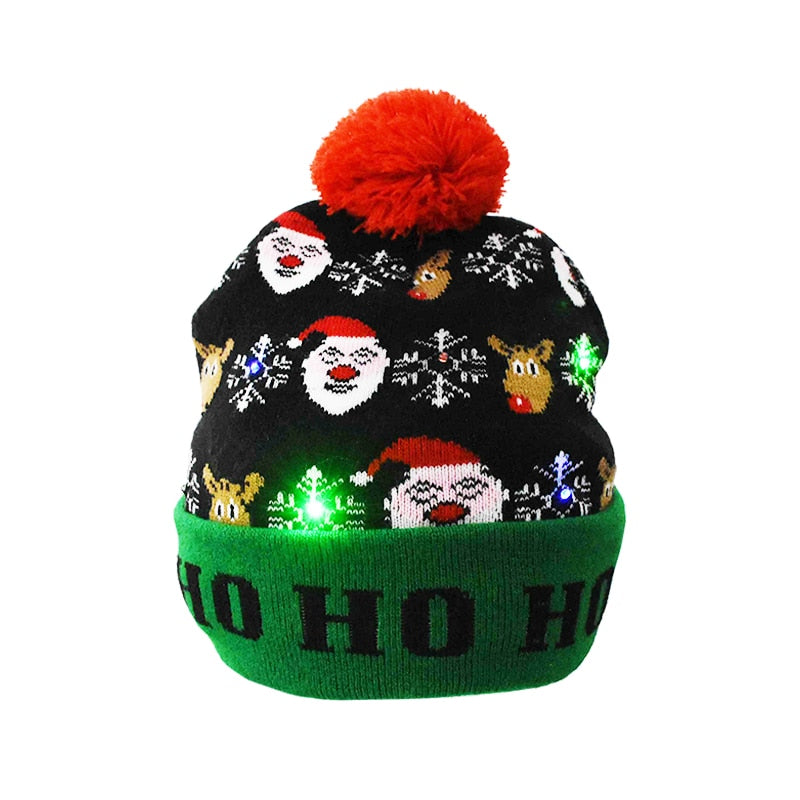 Brehn | 🎅LED Weihnachtsstrickmützen Leuchten Xmas Mütze