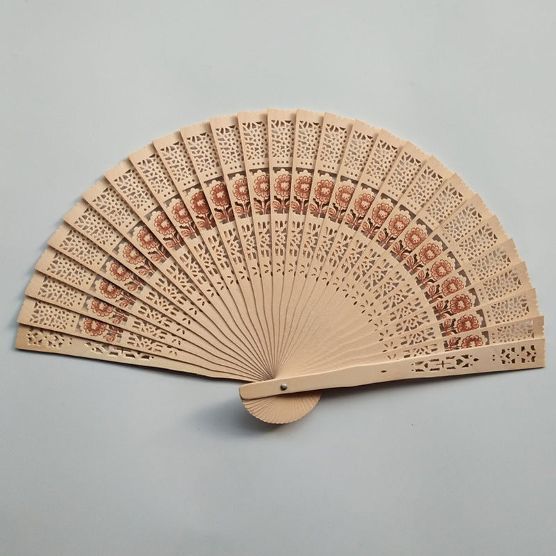Damen Fächer mit buntem Floralem Design Brehn