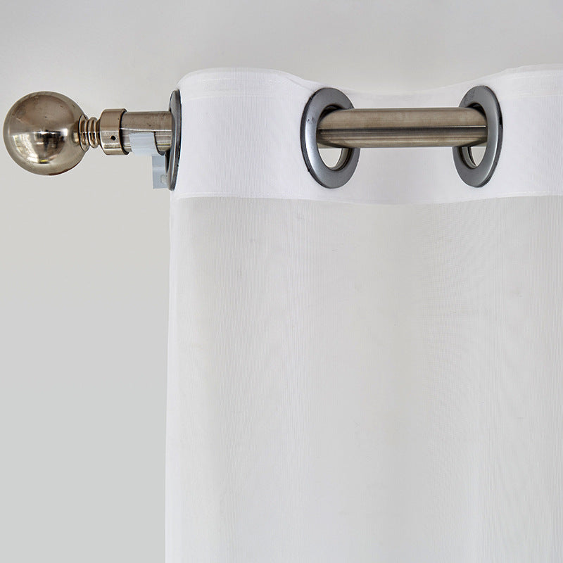 Transparenter Gardinenschal mit bestickter Spitzenbordüre und leichtem Voile Brehn
