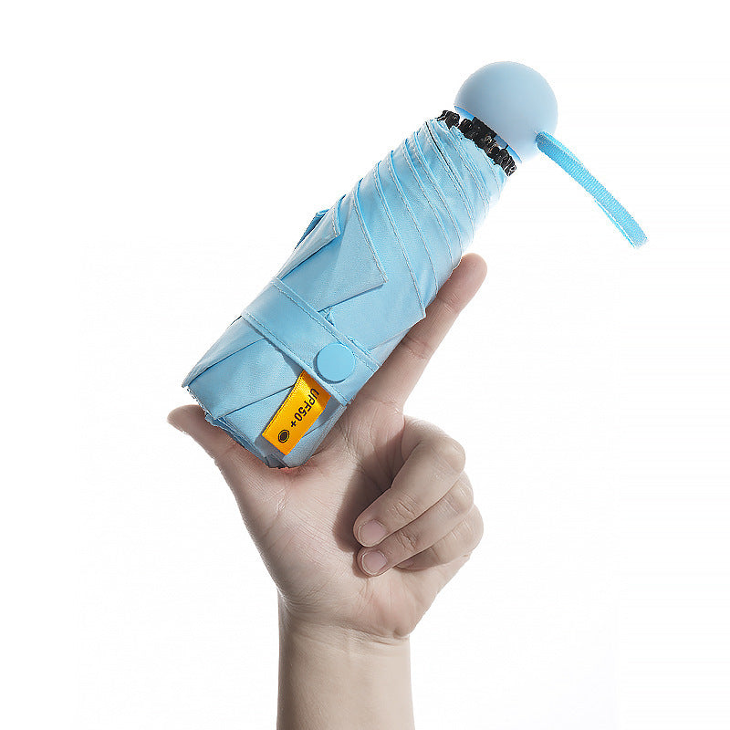 Damen handlicher UV-Schutz Falt-Regenschirm Brehn
