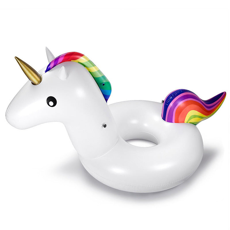 Damen aufblasbarer Einhorn-Schwimmring mit farbenfrohem Design Brehn