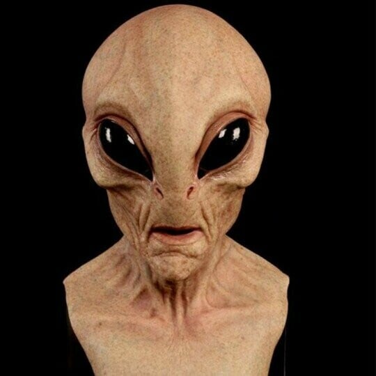 Alien-Maske | Realistisches Halloween-Kostümzubehör | Brehn