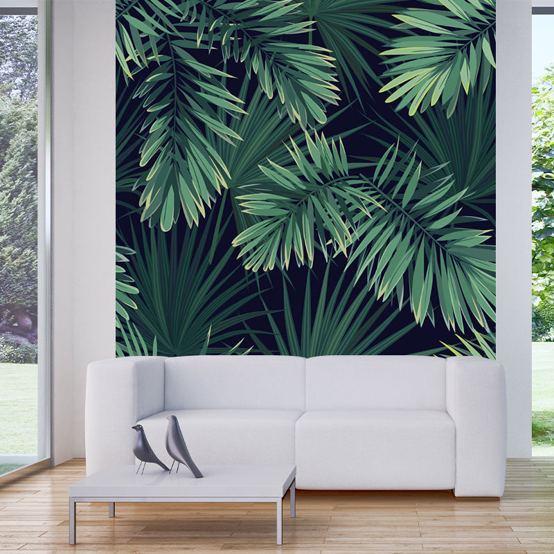 Brehn | Grüne Areca-Palmenblätter Wandmalerei Tapete Wasserdicht Tropix Schlafzimmer Wandverkleidung