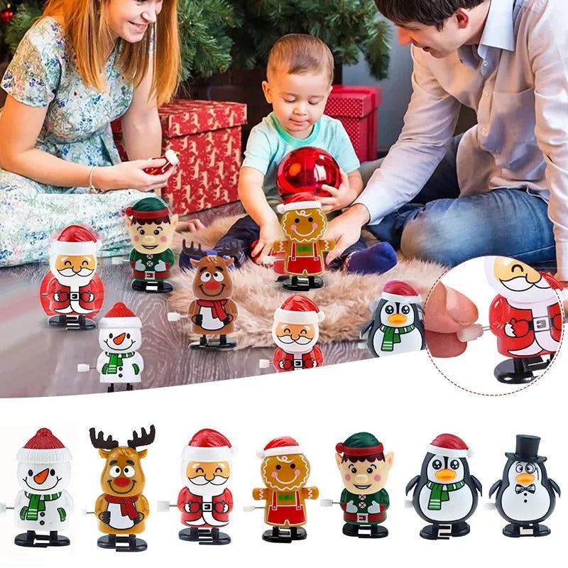 Brehn | 🎅Weihnachts-Wickelspielzeug, Nikolausstiefel-Geschenke, sortierte hüpfende gehende Aufziehspielzeuge