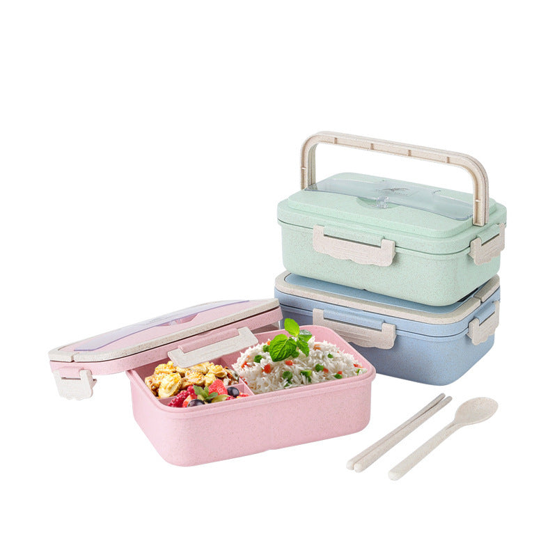 Multi-Sektions Lebensmittel Aufbewahrungs Bento Box mit sicherem Verschlussdeckel