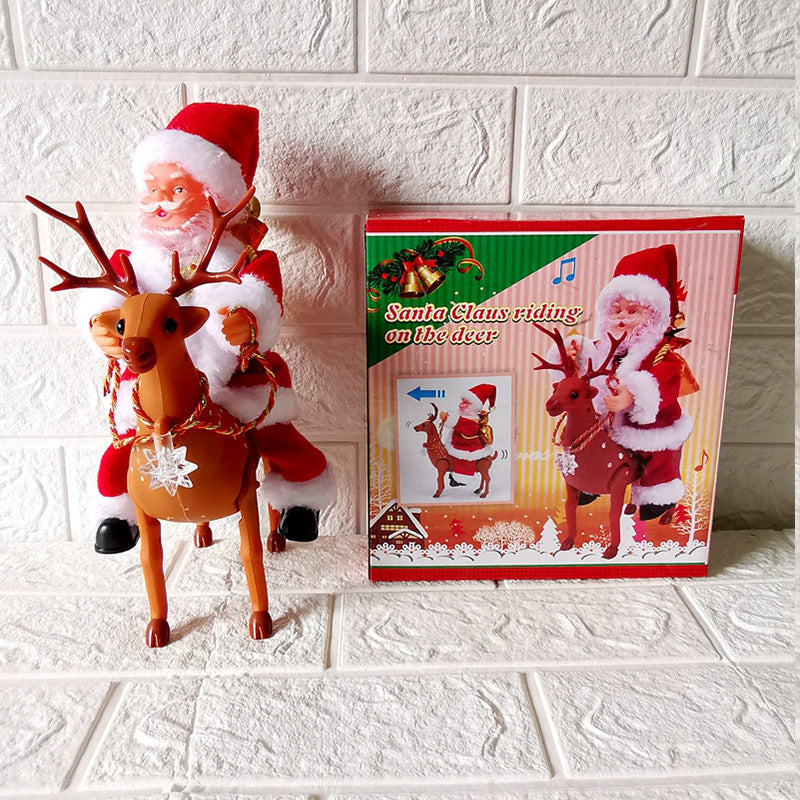 Dekorative Weihnachtsmann mit Rentier
