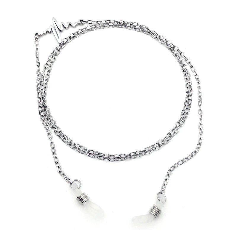Trendy Herzschlag Design Brillen Kette Brehn