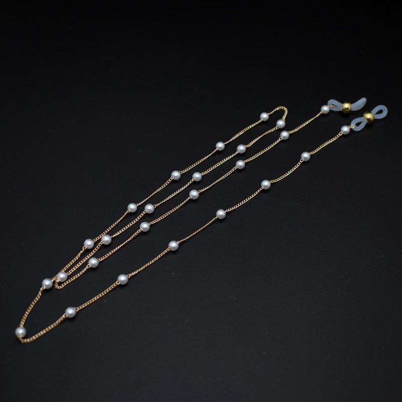Elegante Mehrstrang-Perlen-Brillekette Brehn
