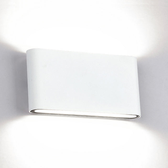 Schwarz/Weiß Rechteckige Wandwaschleuchte Modern Stilvoll Warm/Weiß Licht LED Aluminium Wandleuchte für Flur, 4.5"/7" B | Brehn