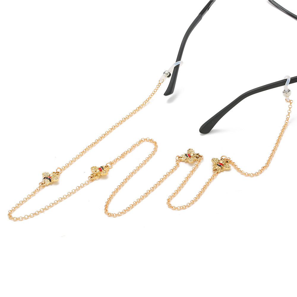 Elegante mit Kristallen verzierte Brillenhalterkette Brehn