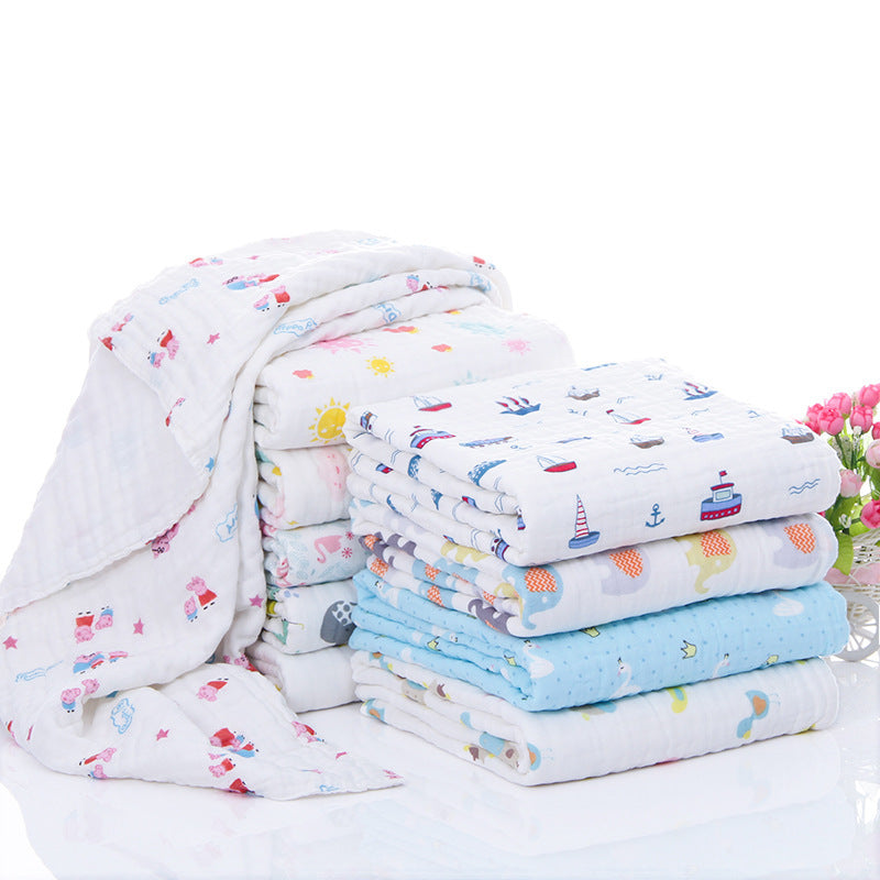 Weiches Baumwoll-Multi-Print-Babydecke Brehn