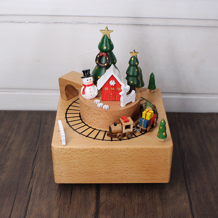 Holz-Spieluhr mit weihnachtlichem Design