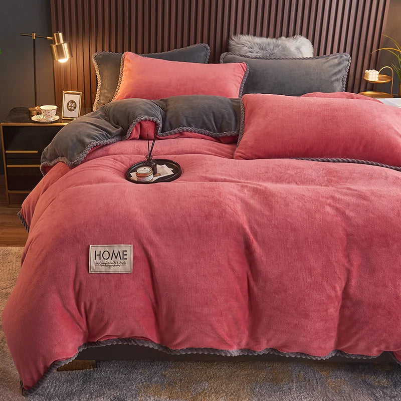 Brehn | Luxuriöses Samt-Fleece Bettbezug-Set - PlushHaven