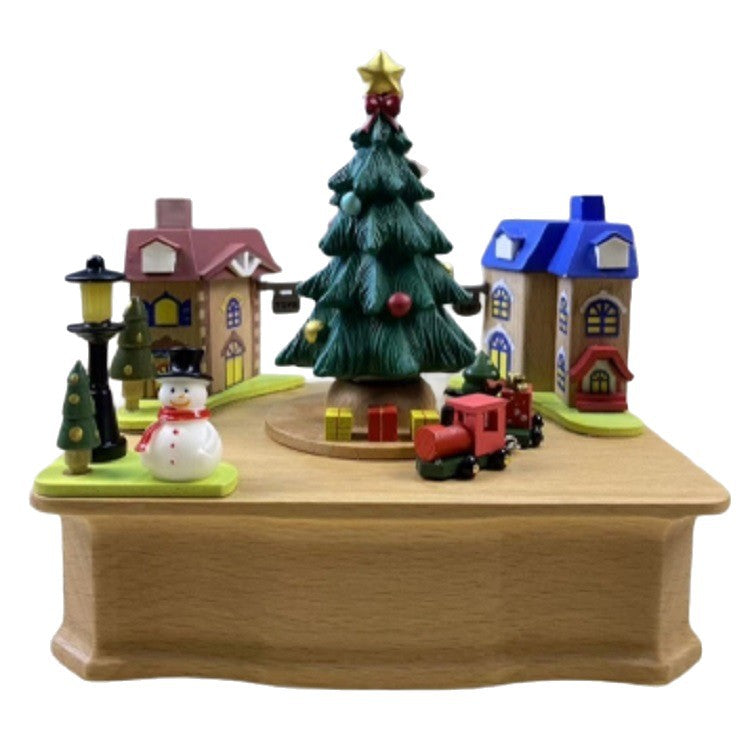 Dekorative Weihnachts-Spieluhr aus Holz