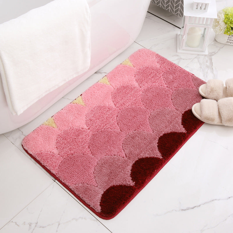 Plüsch geometrisches Muster Badmatte