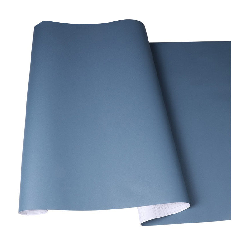 Brehn | Stick On Nordic Effen Behang Grijs-Blauw Makkelijk Peel Off Wandbekleding in Grijs-Blauw