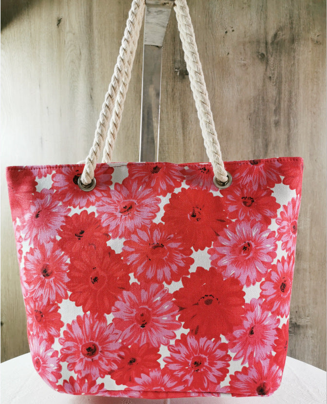 Farbenfrohe Strandtasche mit Robusten Seilen Brehn