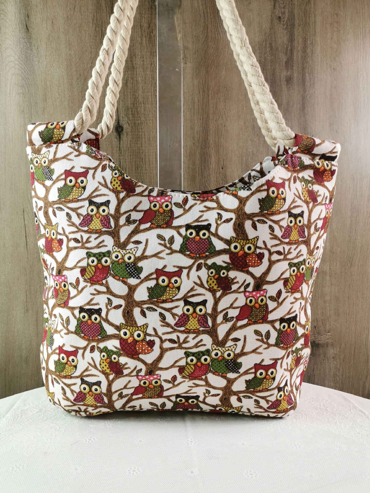 Strandtasche mit Eulenmuster Brehn