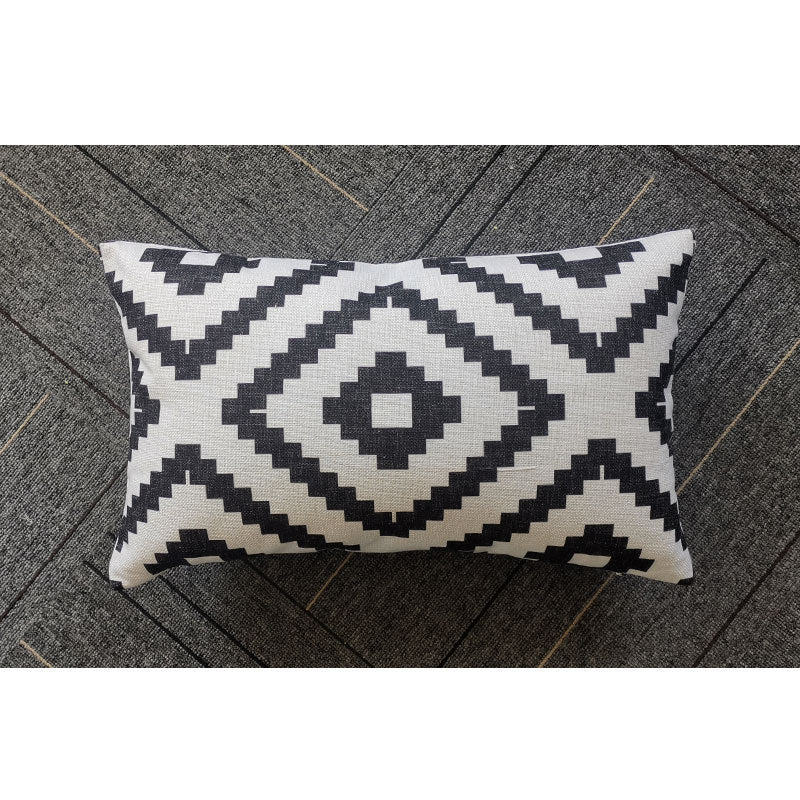Ikat-Print Quadrat Decorative Throw Kissenbezug mit verborgener Reißverschluss