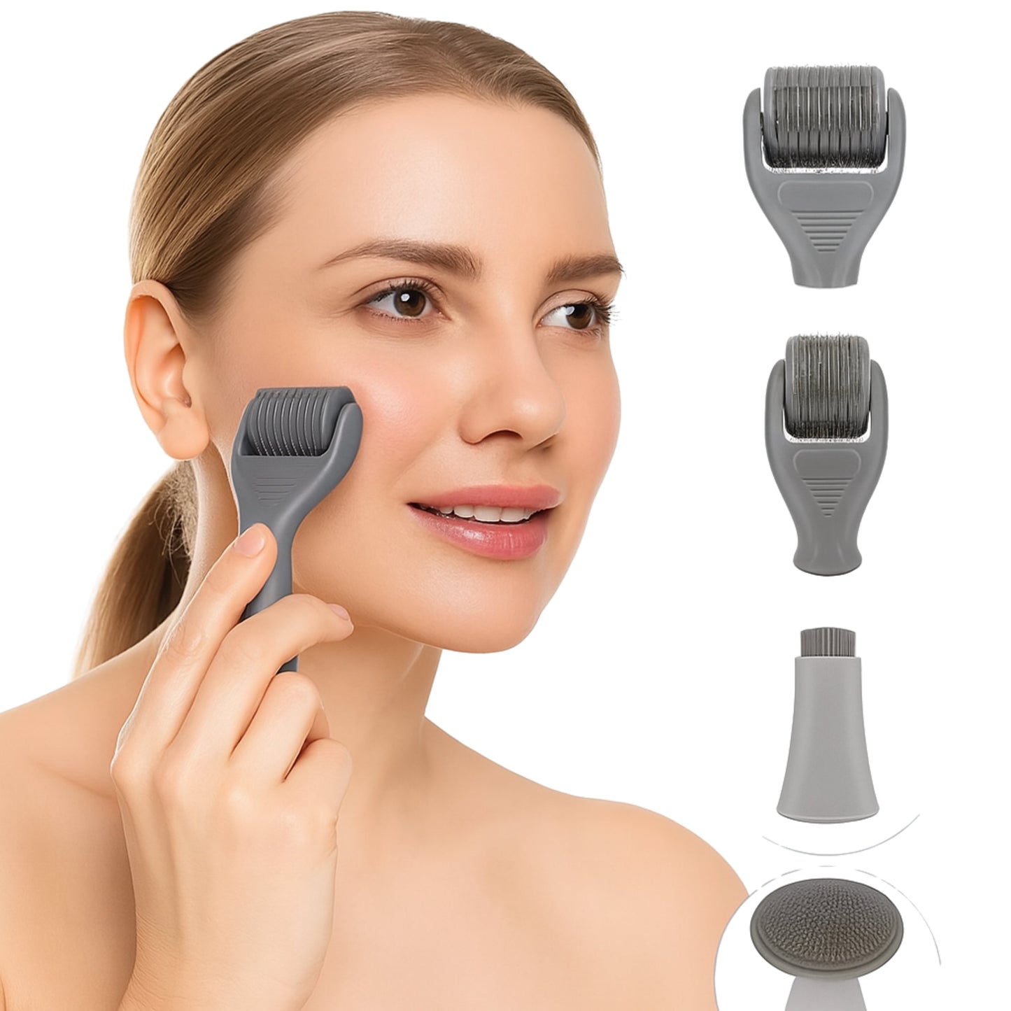 DermaGlow Mikronadel Derma Roller Set – Anti-Aging – Titan Nadeln – Hauspflege für Frauen Brehn