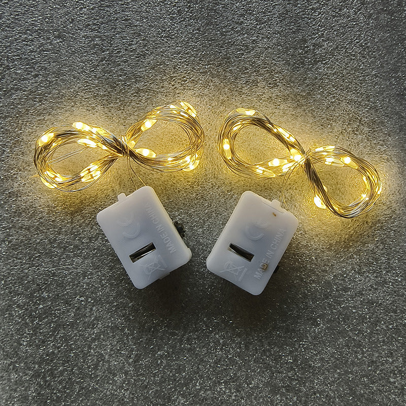 LED-Kupferdraht-Lichterkette mit Batteriebox