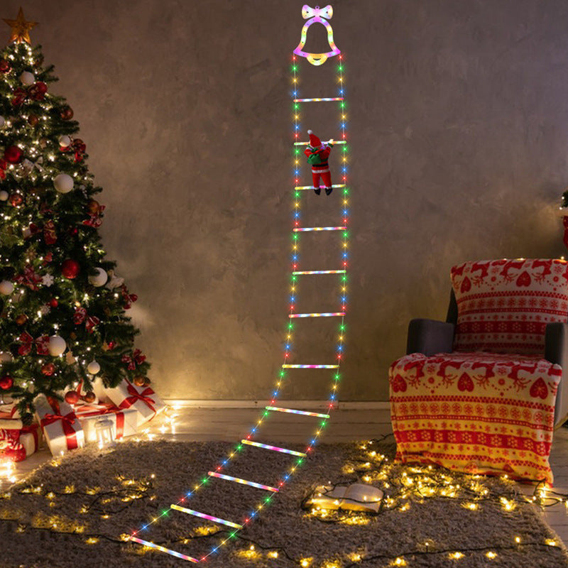 LED-Weihnachts-Leiter-Lichterkette mit Weihnachtsmann