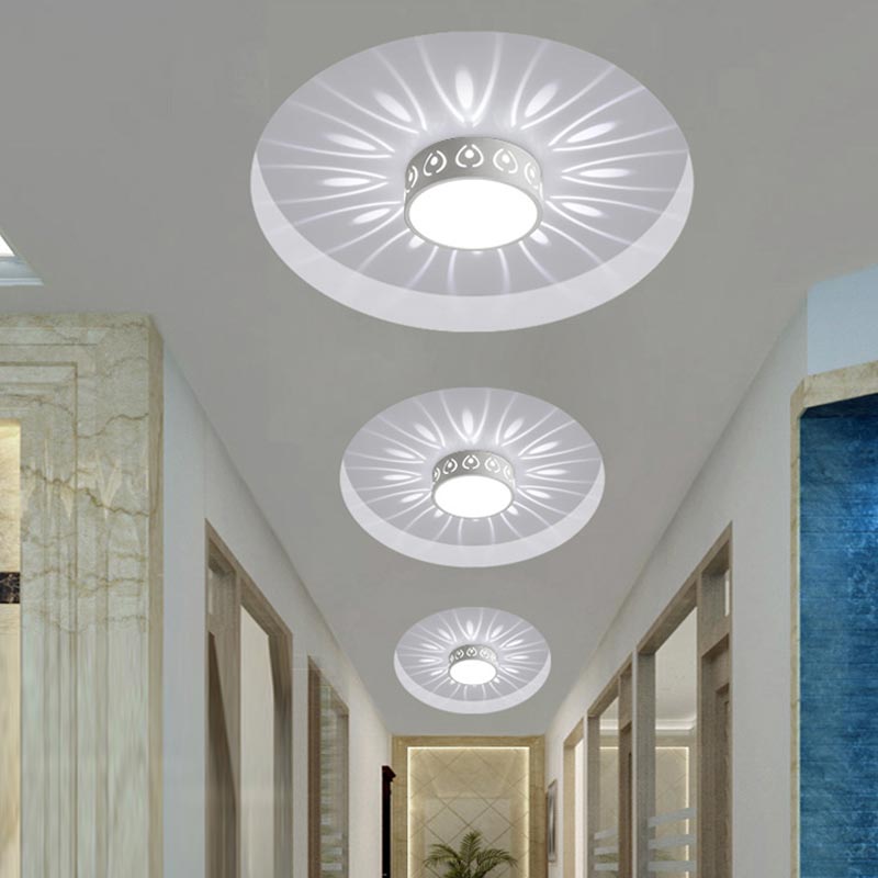 Stilvolle, moderne LED-Deckenleuchte für Eingangsbereich, Flur und Balkon