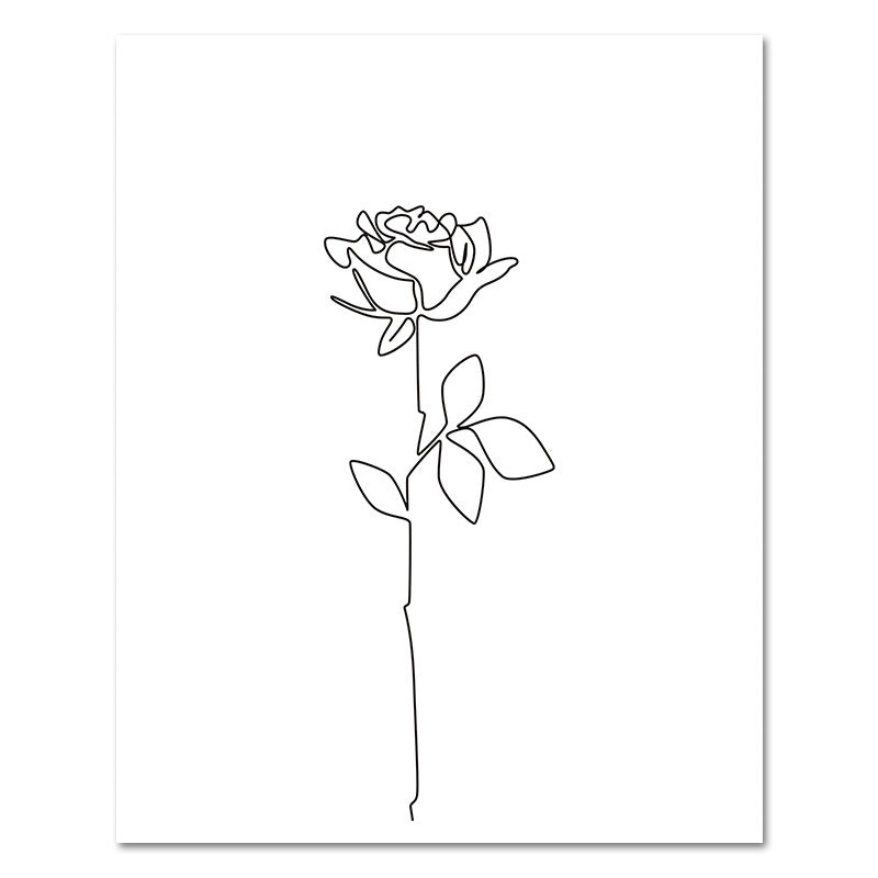 Brehn | Nordic Style Blumenblüte Malerei in weißer strukturierter Wanddekoration für das Esszimmer