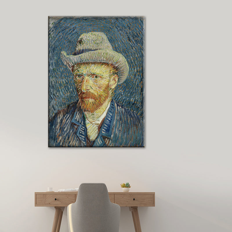 Brehn | Van Gogh Selbstporträt Malerei Retro-Stil Texturierte Wandkunst Dekoration für das Wohnzimmer