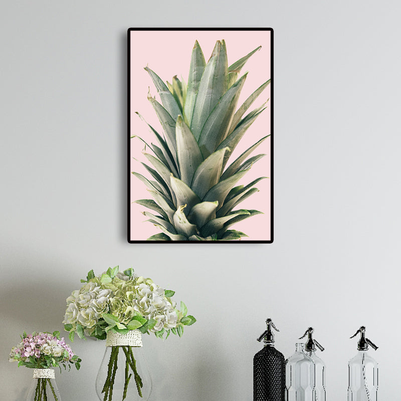 Brehn | Modern Botanic Aloe Vera Leinwanddruck Pastellfarbe Strukturiert Wandkunst für Raum
