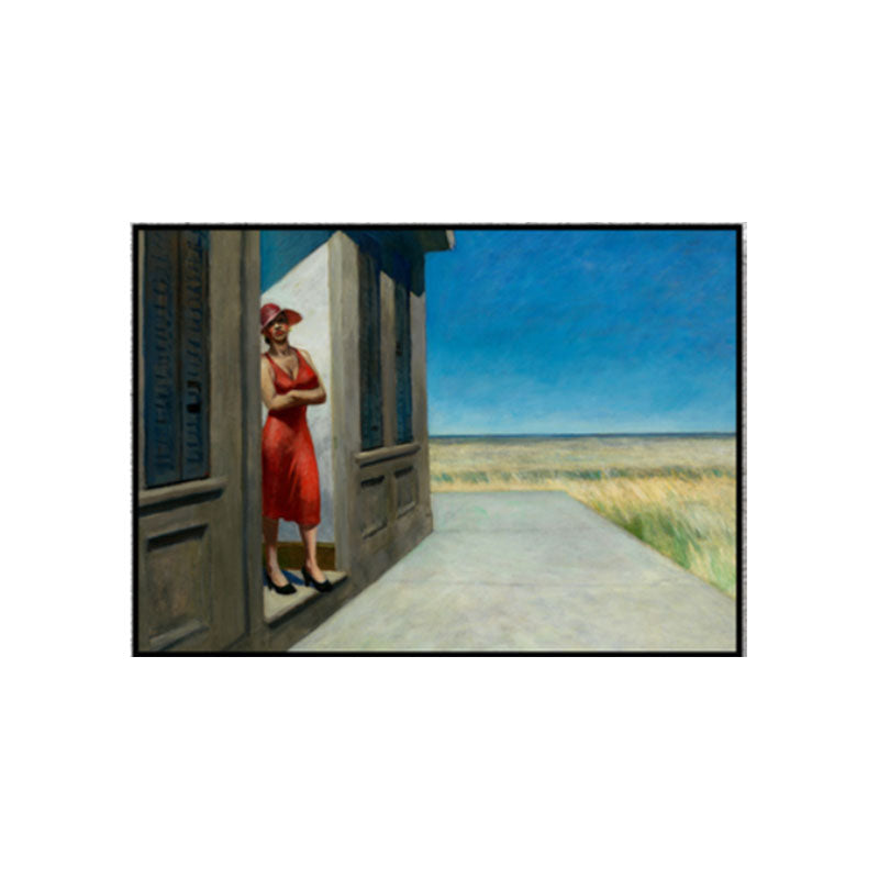Brehn | Carolina Morning Leinwand Wandkunst Traditionelles Texturiertes Gemälde in Rot für das Schlafzimmer