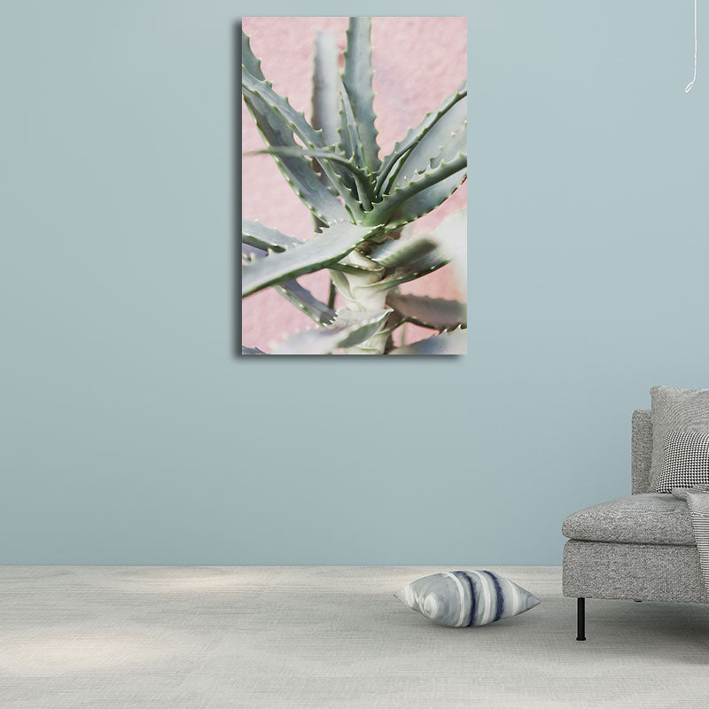 Brehn | Botanische Wandkunst Nordic Texturiertes Wohnzimmer Leinwanddruck in Hellfarbe