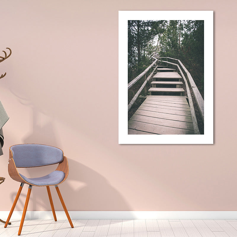 Brehn | Natur Landschaft Berg Wanddekor Modernismus Texturierte Leinwand Wandkunst für das Wohnzimmer