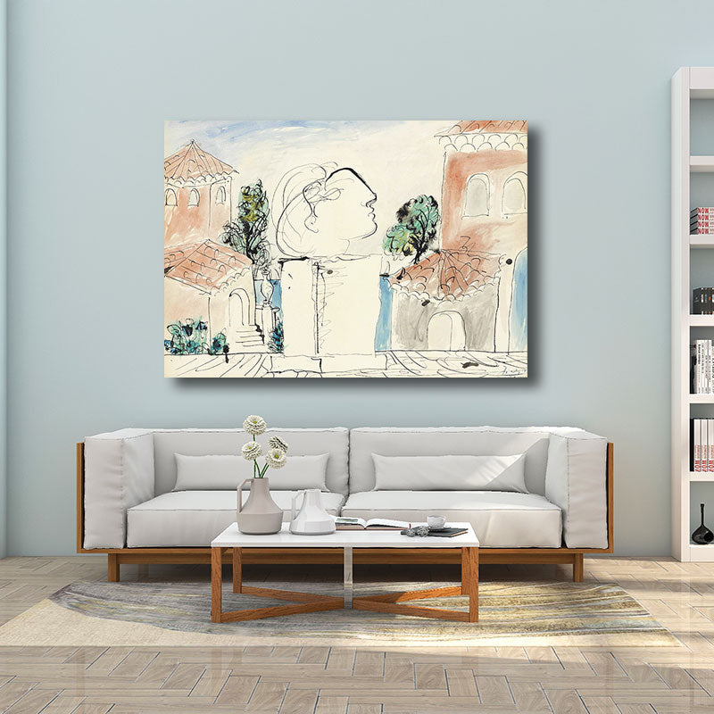 Brehn | Nordic Style Charakter Malerei Küche Rückenfliese Wandkunst Druck in Hellfarbe