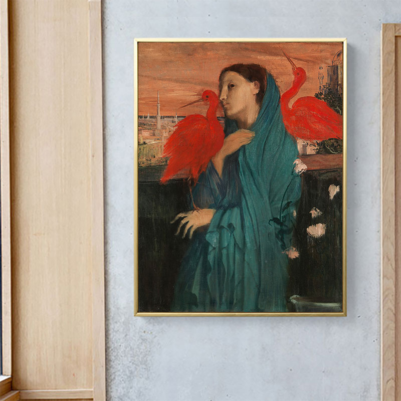 Brehn | Ölgemälde Maiden Kunst Retro Leinwand Texturiertes Wandbild in Sanften Farben, Mehrere Größen