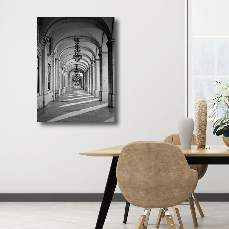 Brehn | Simplicity Bau Wanddekoration Graue Umwickelte Leinwand für das Arbeitszimmer, Mehrere Größenoptionen