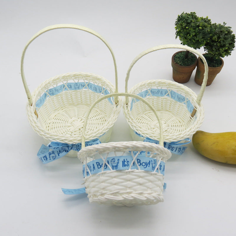 Damen Eleganter Korb mit geflochtenem Design Brehn