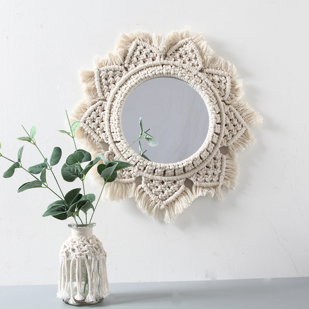 Macrame dekorativer Wandspiegel Brehn