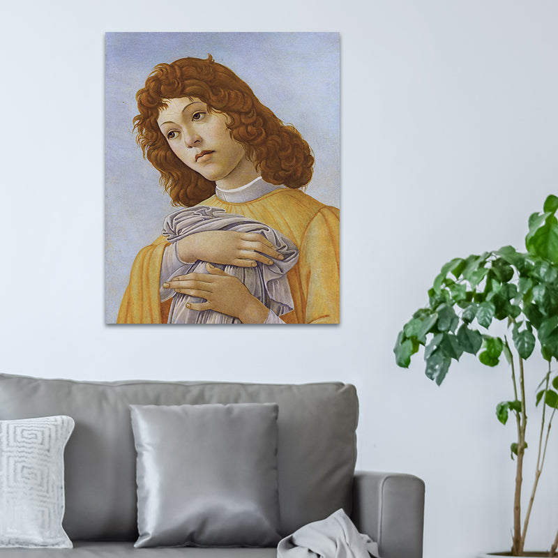 Brehn | Vintage Figurenmalerei Wandkunst Pastellfarbe Texturierte Leinwanddruck für Wohninterieur