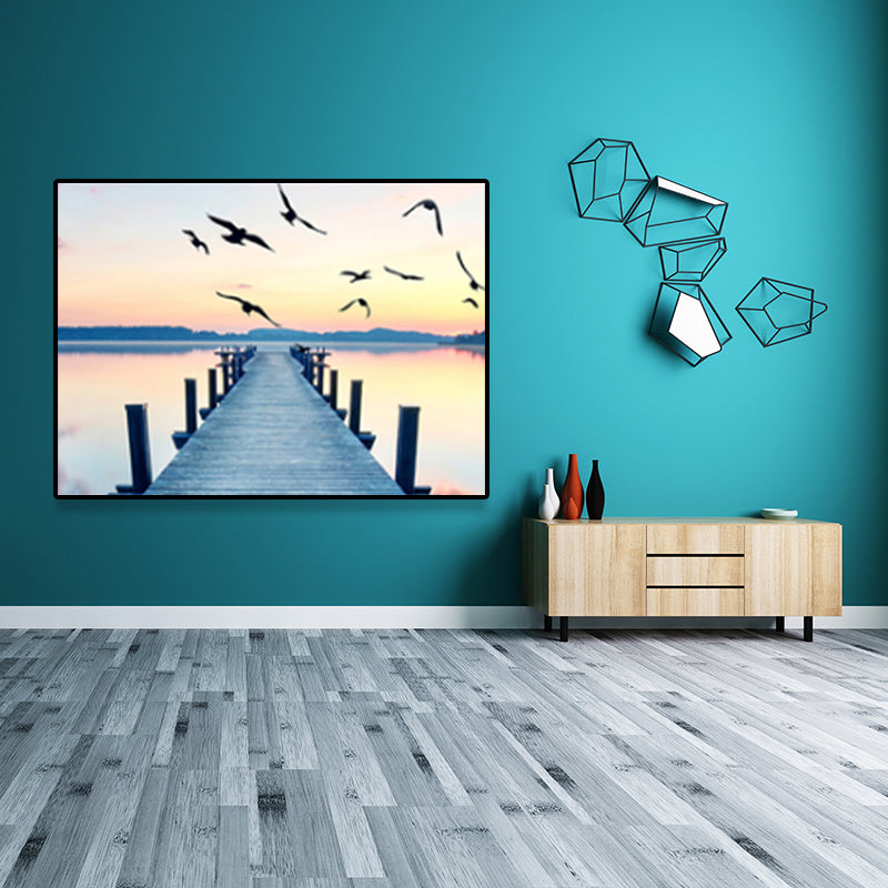 Brehn | Helle Farbenszenerie Eingewickelte Leinwand Wandkunst Dekor für Schlafzimmer, Mehrere Größen