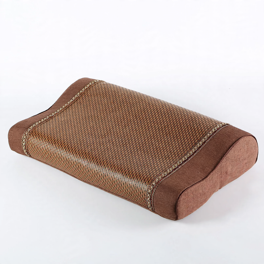 Memory-Foam Kissen mit abnehmbarem Rattan-Bezug