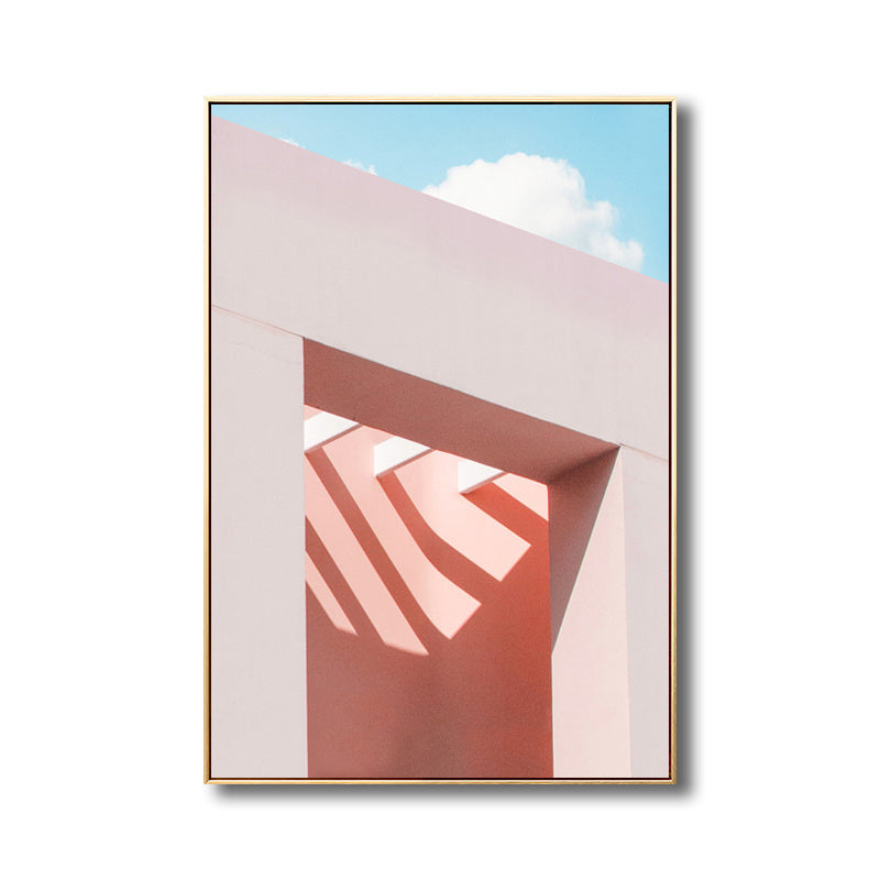 Brehn | Outdoor Gebäude Malerei Nordic Style Leinwand Wandkunst Druck, Mehrere Größen Optionen